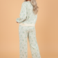 Floral Long Sleeve Top & Wide Leg Pants Set