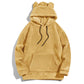 New Top Men and Women Funny Warm Hoodies for Men Clothing Bear Ears Casual Loose Sports Hoodie Unisex