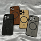 Luxury Wood Grain Magsafe Shockproof iPhone Case