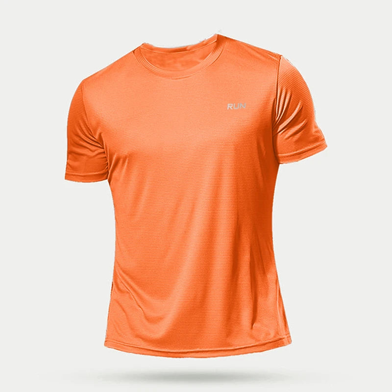 Summer Men Ice Silk t Shirt Short Sleeve t-Shirt Breathable Casual Tops Shirts Quick Dry Running Gym t-Shirts For Men Clothing