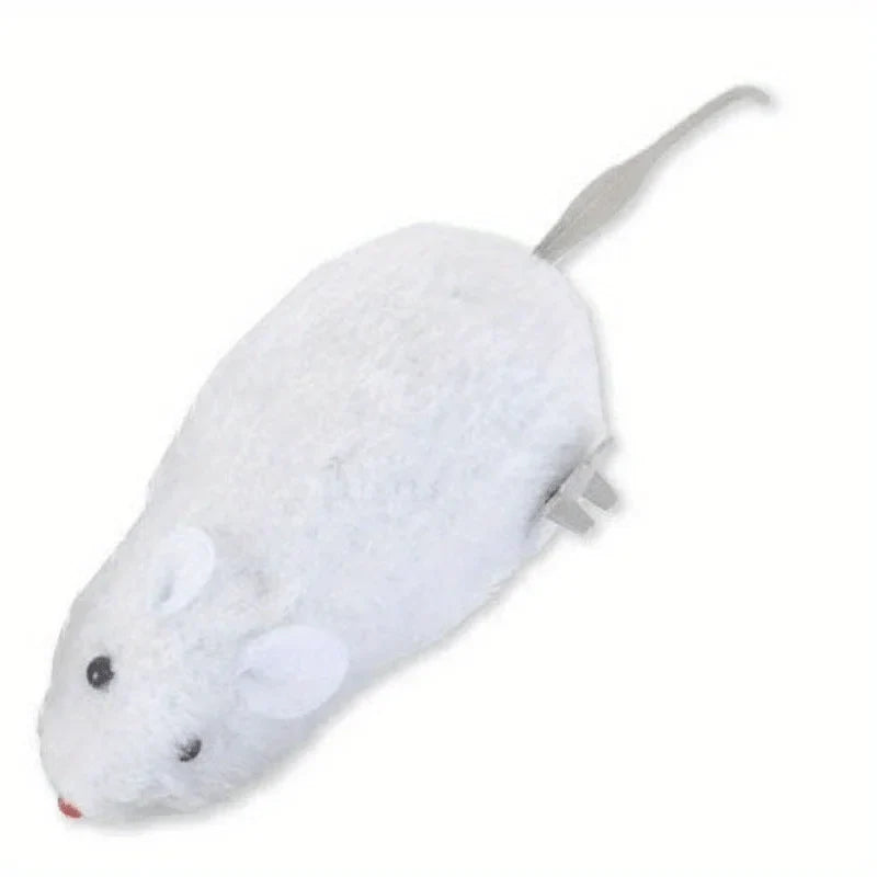 Automatic Swinging Tail Fan Toy for Pets - Battery-Free Interactive Chase Game for Cats & Dogs of All Sizes, Durable Plastic Construction with Safe Motion Activation (Gray/White/Brown)