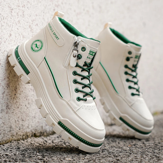 Men's High Top Denim Boots, Casual Sports Shoes, Trendy and Fashionable Men's Boots