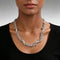 Interlocked Paved Curb Chain Choker Hip Hop Elegant European Style Women Dating Daily Sparkling Neck Accessories