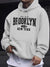 Best-selling Men's Oversized Long-Sleeved Hooded Jacket for Autumn-Winter. Brooklyn New York Letter-Printed Couple Hoodie