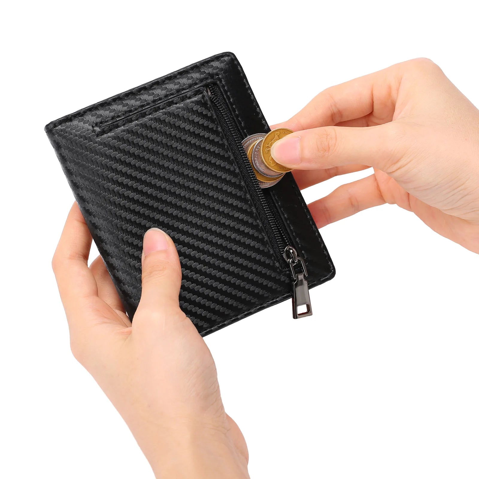 Slim Wallets for Men - Leather Money Clip Mens Wallet - RFID Blocking Front Pocket Bifold Wallet - Minimalist Credit Card Holder