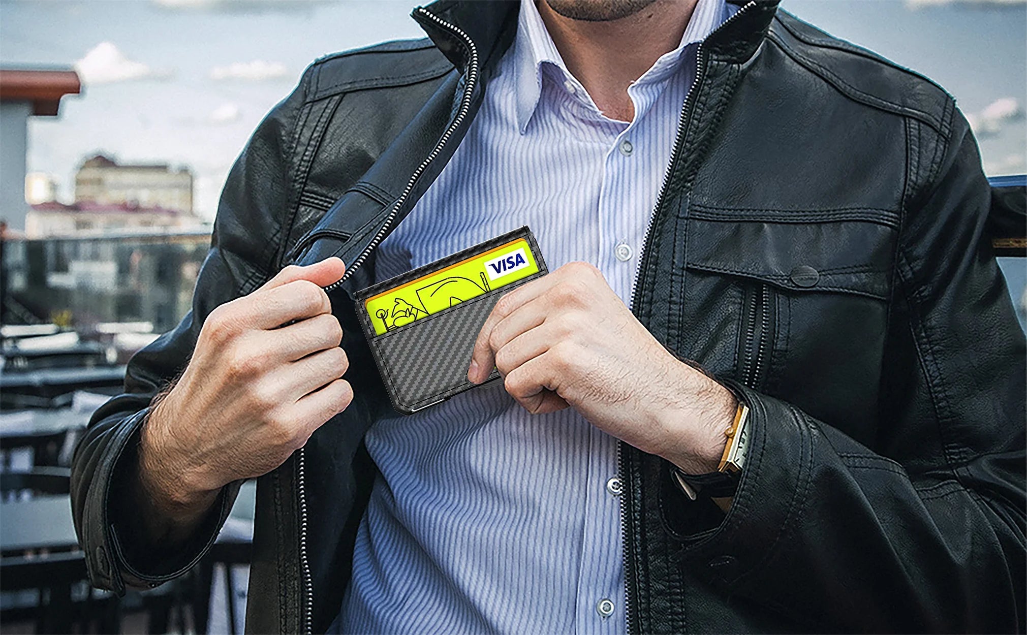 Wallet for Men - with Money Clip Slim Leather Slots Credit Card Holder RFID Blocking Bifold Minimalist Wallet