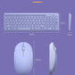 Fashion Keyboard and Mouse Set Wireless PC Gamer Keyboards and Mouse Kit Ultra Thin Office Ergonomic Gaming Keypad Mice Purple