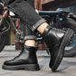 High Top Boots Men's Leather Shoes Fashion Outdoor Ankle Boots for Men Lace-Up Comfortable Male Boots Non Slip Flat Boot Botas
