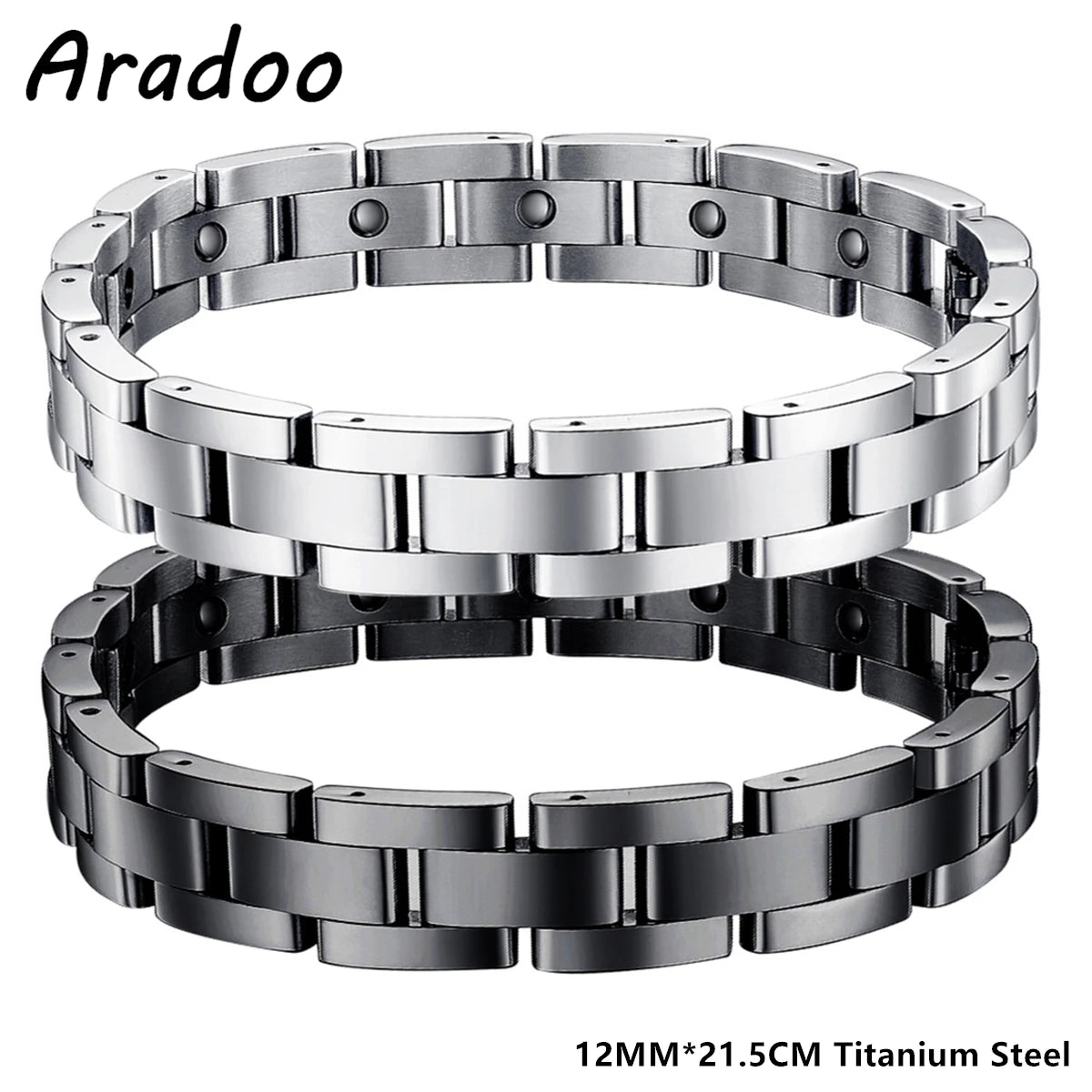Titanium Steel Magnetic Bracelet Simple Design Stainless Steel Men's Bracelets