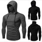 Mens Gym Thin Hoodie Short Sleeve Hoodies With Mask Sweatshirt Casual Splice Large Mask Hoodie Sweatshirt Hooded Tops Cycling