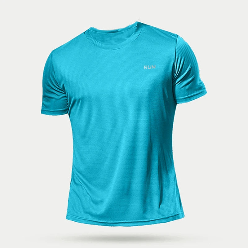 Summer Men Ice Silk t Shirt Short Sleeve t-Shirt Breathable Casual Tops Shirts Quick Dry Running Gym t-Shirts For Men Clothing