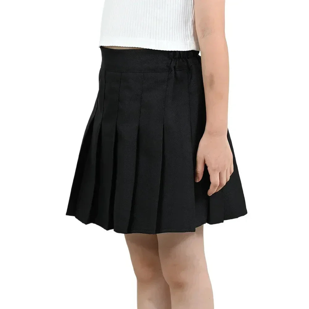 Jupe plissée d'été pour fille, Jupe d'été pour enfants, Mini-jupes pour filles, Jupe plissée vintage 3-13 ans, Jupe-culotte froncée pour jeunes filles