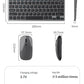 NexusClick Wireless Ergonomic Keyboard Mouse Combo - Rechargeable Mini Multimedia Set for PC, Laptop, MacBook