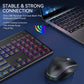 Ergonomic Backlit Keyboard Mouse Combo with Phone Holder 2.4G Wireless Rechargeable Keyboard Mouse Set for Win XP/7/8/10/11