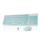 1 Set of 2.4G Wireless Keyboard and Mouse, Portable 95-key Multimedia key Office Mouse Kits, Silent Round Keyheads keyboard Mice