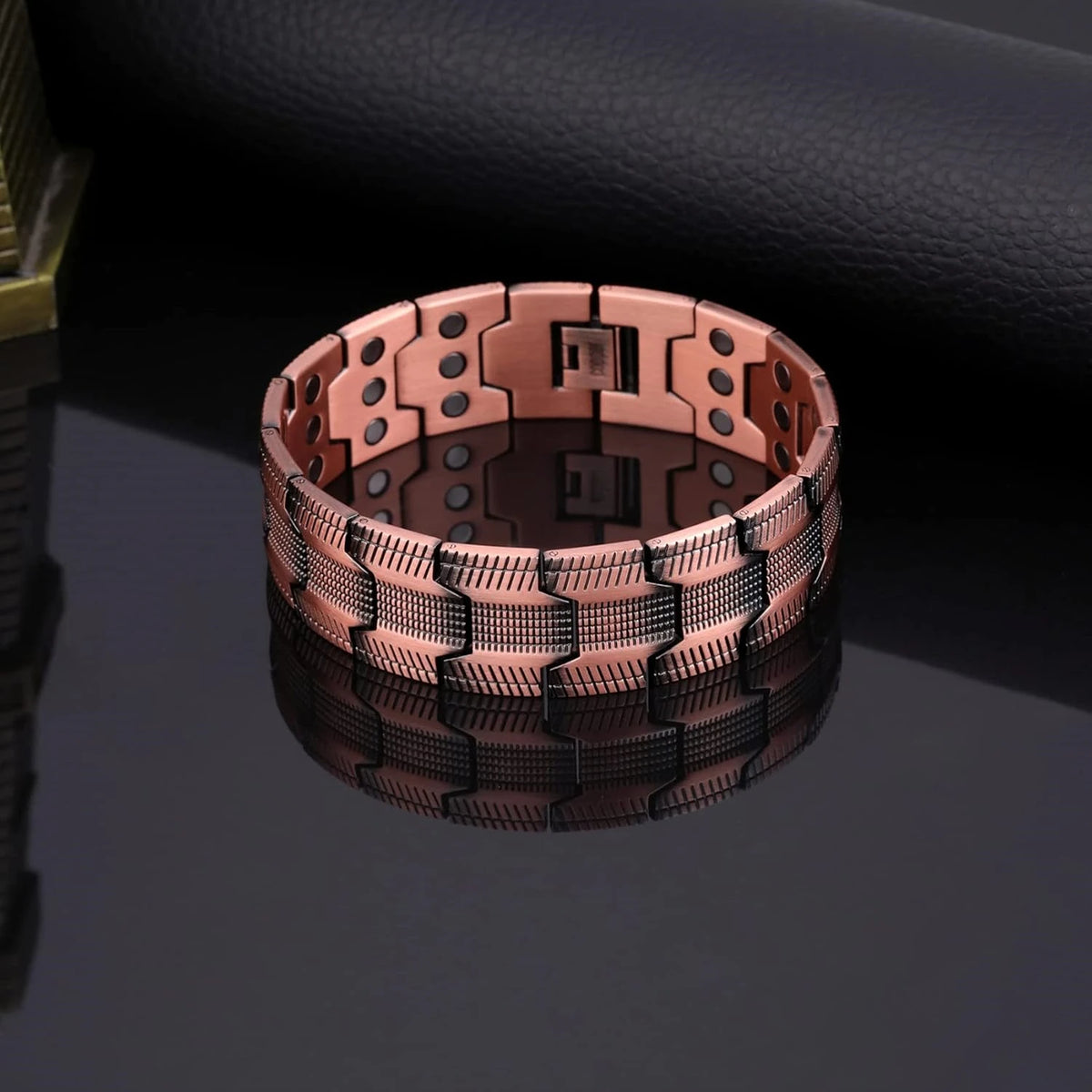 ARADOO Pure Copper Bracelet Retro Style 3500 Gauss Magnetic Men's Bracelets