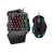 Wired Backlight Keyboard Mouse Set One-handed Professional Gaming Keyboard Mini Portable Game Mouse for Eating Chicken Game
