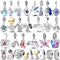 2026 Hot Sale Charms Bead 925 Sterling Silver Pink Butterfly Luminous Firefly Dangle Fit Bangle Bracelet Necklace DIY Jewelry