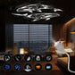 Satellite Shaped HD Star Projector & night light Plug and Play HD Dynamic Galaxy Projectors LED Night Light for Bedroom Ceiling