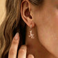 Custom Initial Letter Hoop Earrings Personalized Monogram Alphabet Pendant Gold Stainless Steel Earring Custom Name Jewelry Gift