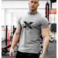 Tshirt for Men Bodybuilding  Graphic T Shirts Workout Fitness Men Clothing Short Sleeve Shirt Street Wear