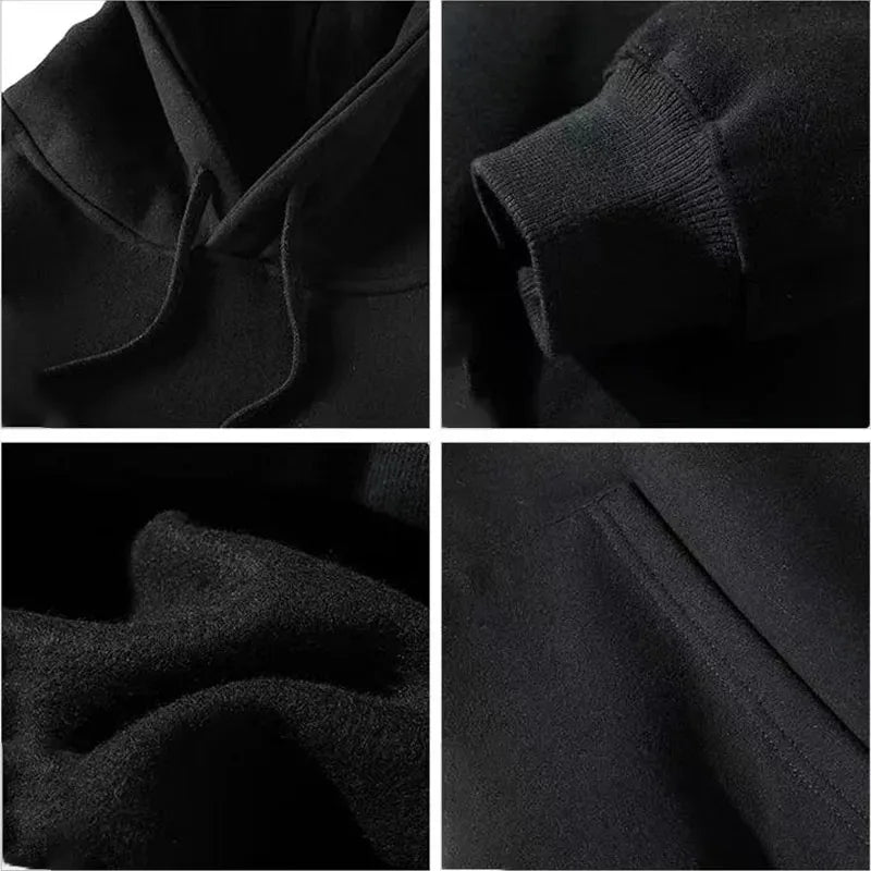 Casual Hoodies For Men Autumn Winter Clothing Loose Hooded Sweatshirt Print Long Sleeve Men's Pullover Oversize Male Tops