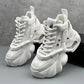 Men's Boots High Top  New Trend Wear-resistant Synthetic Leather Boots Casual Lace Up Height Increasing Fashion Boots 2025