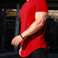 Muscle Fitness T-shirt Summer Men's Athleisure Workout short sleeve T-shirt High Quality cotton Men T-shirt Gym Sport Shirt Tops