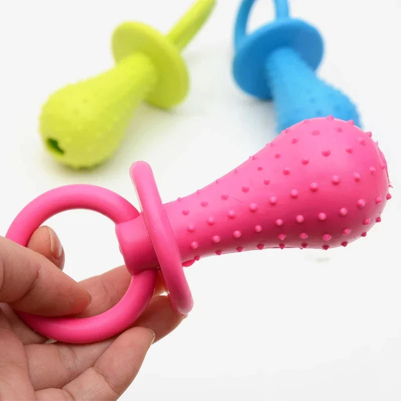 1-10pcs Pet Chew Toy Soft Rubber Bite-Resistance Bone Shape Teeth