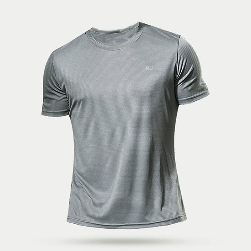Summer Men Ice Silk t Shirt Short Sleeve t-Shirt Breathable Casual Tops Shirts Quick Dry Running Gym t-Shirts For Men Clothing