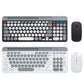 Dual-mode Wireless Keyboard & Mice Combo 2.4G Bluetooth 5.0 Membrane Keyboards BT 3-Channels Rechargeable Key Board Mouse for PC