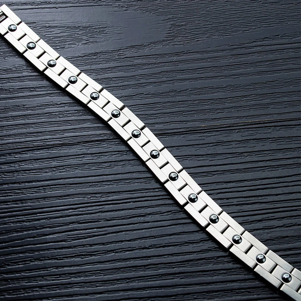 Titanium Steel Magnetic Bracelet Simple Design Stainless Steel Men's Bracelets