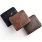 Men's Wallet Made of PU Wax Oil Skin Purse for Men Coin Purse Short Male Card Holder Wallets Zipper Around Money Coin Purse