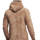 Midweight Fleece Hoodie Autumn Winter Loose Cozy Fuzzy Long Sleeve Pullover Hooded Sweatshirt for Men with Pocket Outwear