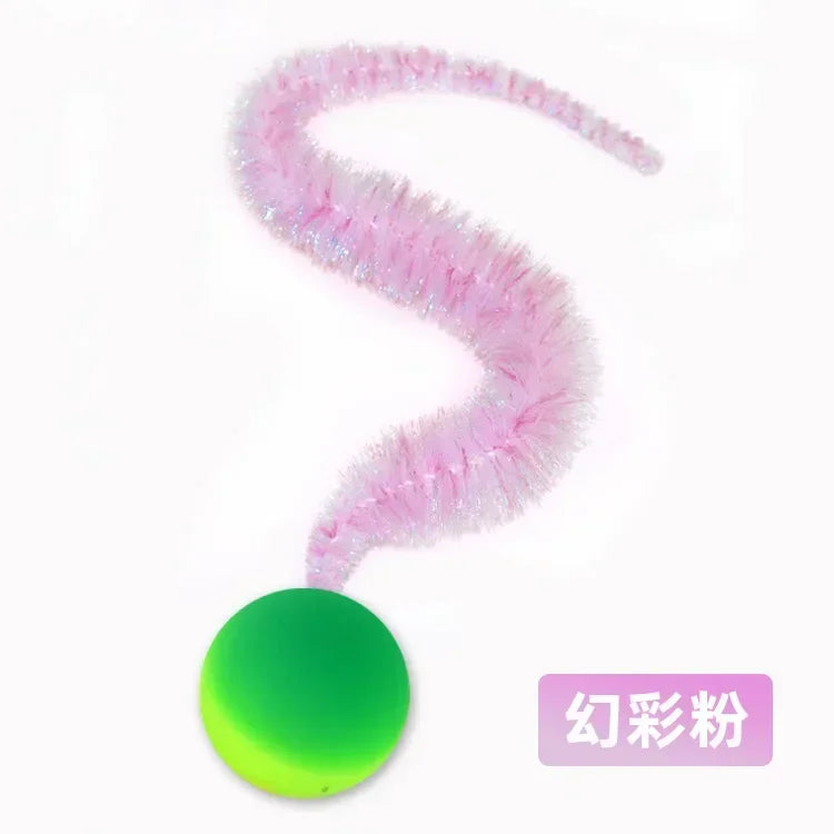 1/5/10pcs Cat Interactive Toys Tickle Cat Colorful Bouncing Ball Pet