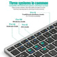 Wireless Keyboard Mouse Combo, Bluetooth 5.0 & 2.4G Dual Mode Rechargeable Gray Set for Notebook Laptop