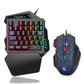 Wired Backlight Keyboard Mouse Set One-handed Professional Gaming Keyboard Mini Portable Game Mouse for Eating Chicken Game