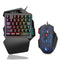 Wired Backlight Keyboard Mouse Set One-handed Professional Gaming Keyboard Mini Portable Game Mouse for Eating Chicken Game