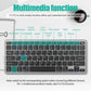 Wireless Keyboard Mouse Combo, Bluetooth 5.0 & 2.4G Dual Mode Rechargeable Gray Set for Notebook Laptop
