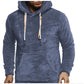Midweight Fleece Hoodie Autumn Winter Loose Cozy Fuzzy Long Sleeve Pullover Hooded Sweatshirt for Men with Pocket Outwear