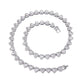 45CM New Hip Hop Tennis Chain Bracelet Necklace Shiny Heart Rhinestone CZ Fashion Rock Party Jewelry