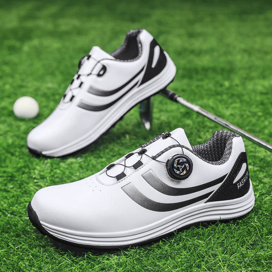 Golf Shoes for Men, Fashionable and Casual, Suitable for Outdoor Use, Breathable and Comfortable, With Anti-Slip Soles in White