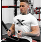 Tshirt for Men Bodybuilding  Graphic T Shirts Workout Fitness Men Clothing Short Sleeve Shirt Street Wear