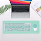1 Set of 2.4G Wireless Keyboard and Mouse, Portable 95-key Multimedia key Office Mouse Kits, Silent Round Keyheads keyboard Mice
