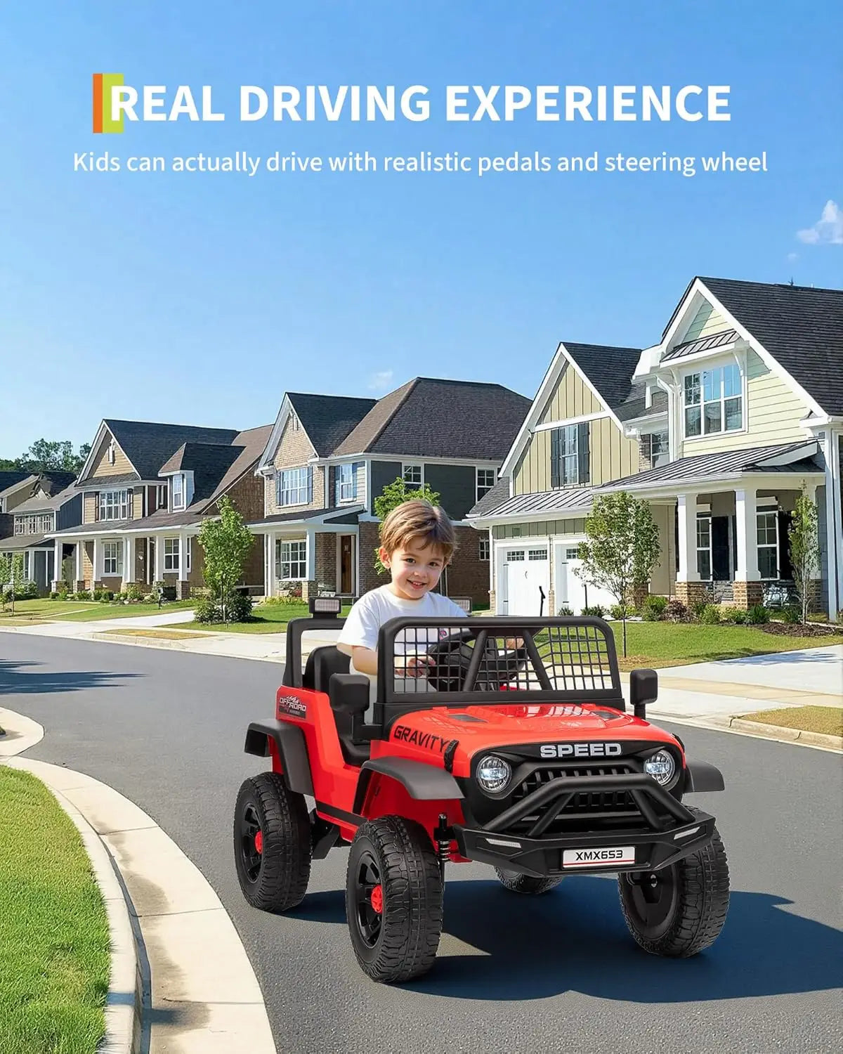 12V Kids Ride on Truck Car W/parent Remote Control, 3 Speeds