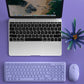 Fashion Keyboard and Mouse Set Wireless PC Gamer Keyboards and Mouse Kit Ultra Thin Office Ergonomic Gaming Keypad Mice Purple