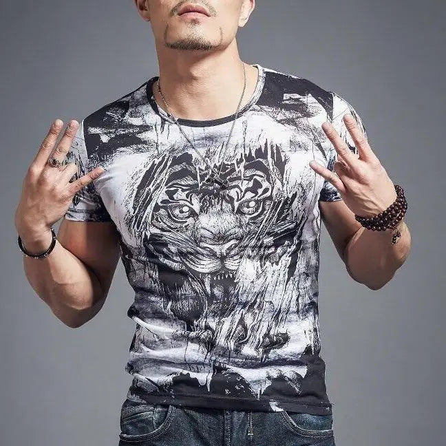 Men's T-shirt Clothes Streetwear Top Man Tee Shirts Plain Wholesale Striped Hip Hop Xl Alphabet Trashy Y2k Stylish Party Casual