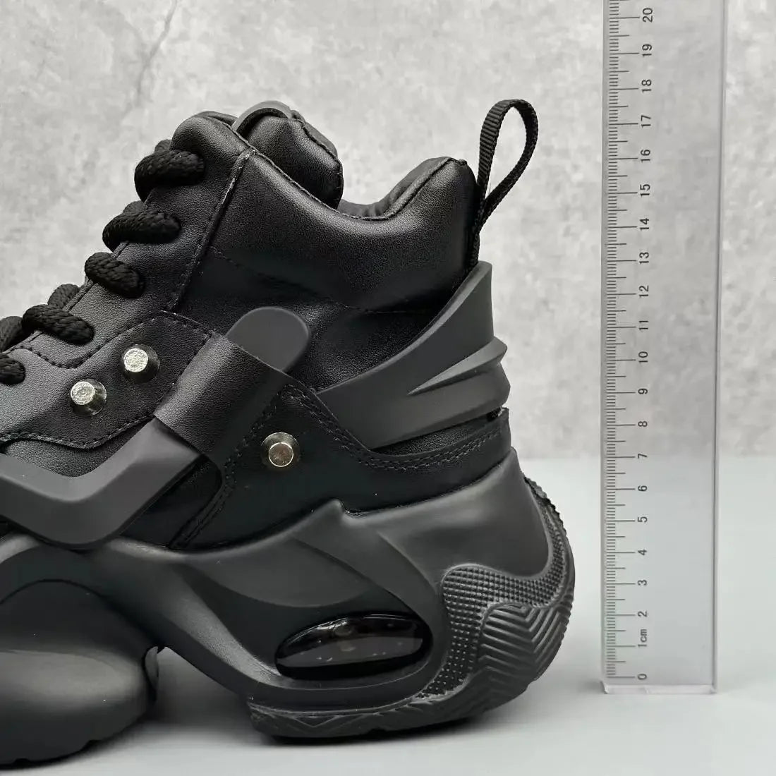 Men's Boots High Top  New Trend Wear-resistant Synthetic Leather Boots Casual Lace Up Height Increasing Fashion Boots 2025