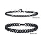2pcs Men's Chain Bracelets,Stainless Steel Silver Gold Black Color Twist Rope Chain Wristband,Trendy Cuban Link Chains Gift