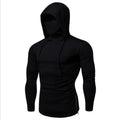 Mens Gym Thin Hoodie Long Sleeve Hoodies With Mask Sweatshirt Casual Splice Large Mask Hoodie Sweatshirt Hooded Tops Cycling